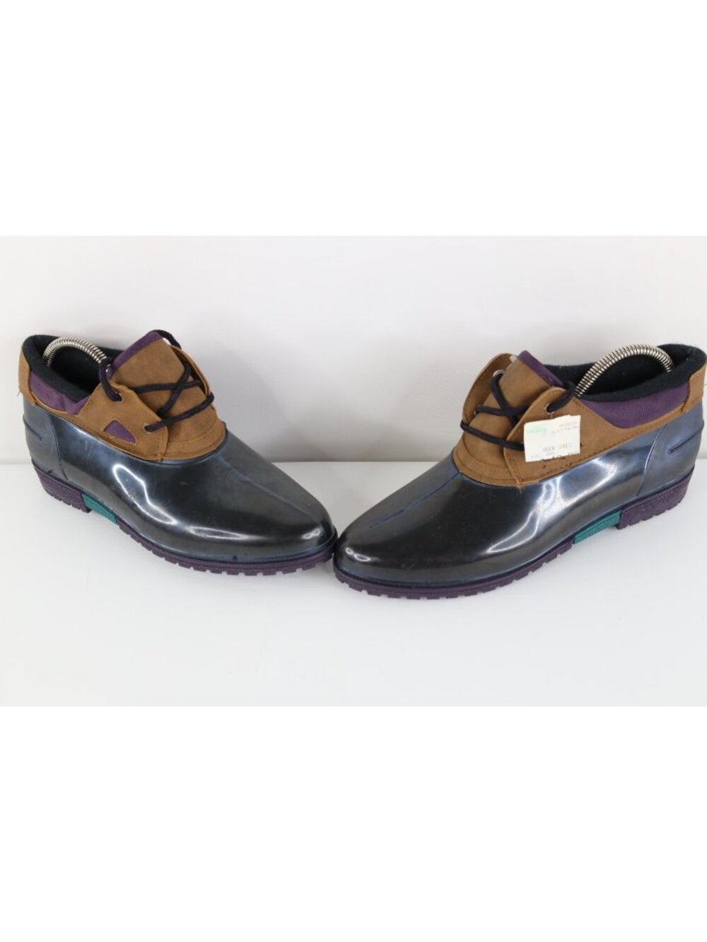 Deadstock Vtg 90s Streetwear Womens Size 9 Waterproof Leather Rubber Duck Boots